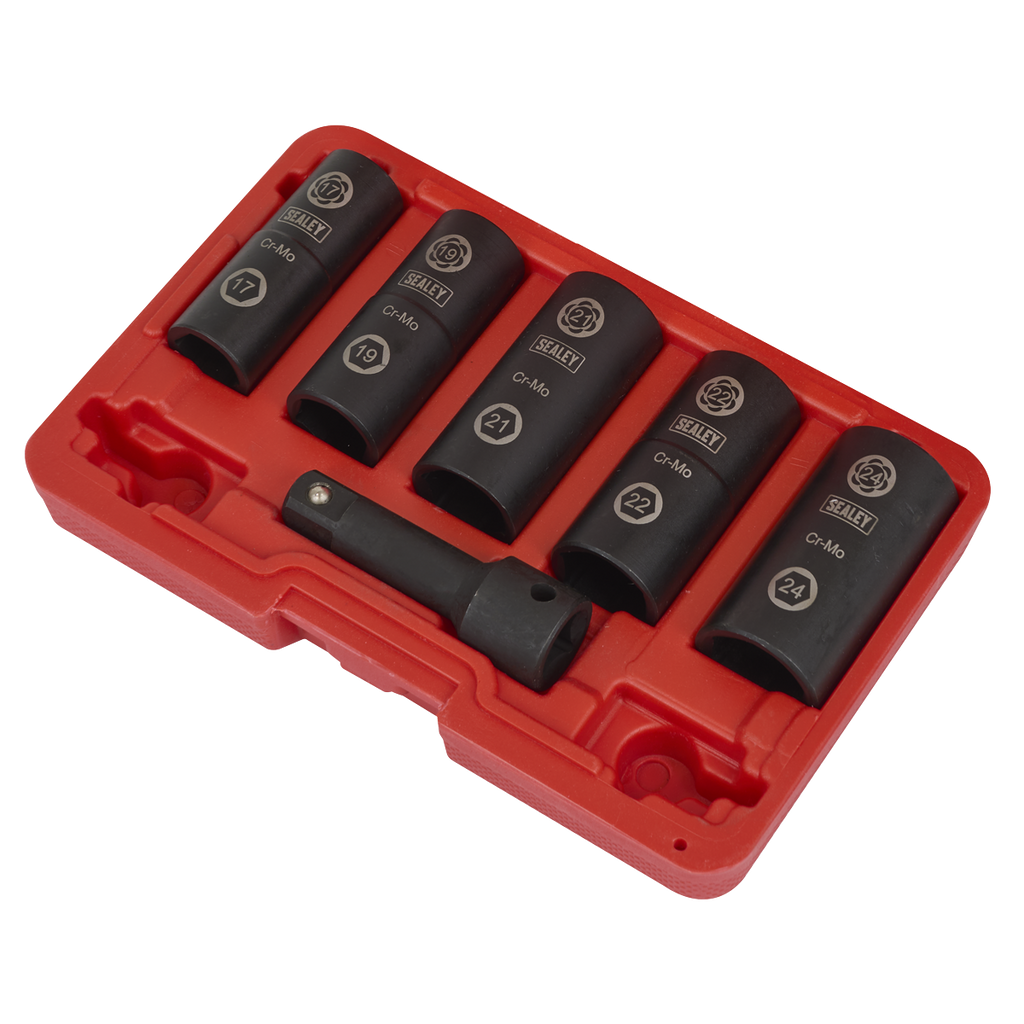 Impact Wheel Nut/Removal Flip Socket Set 1/2"Sq Drive 6pc SX271