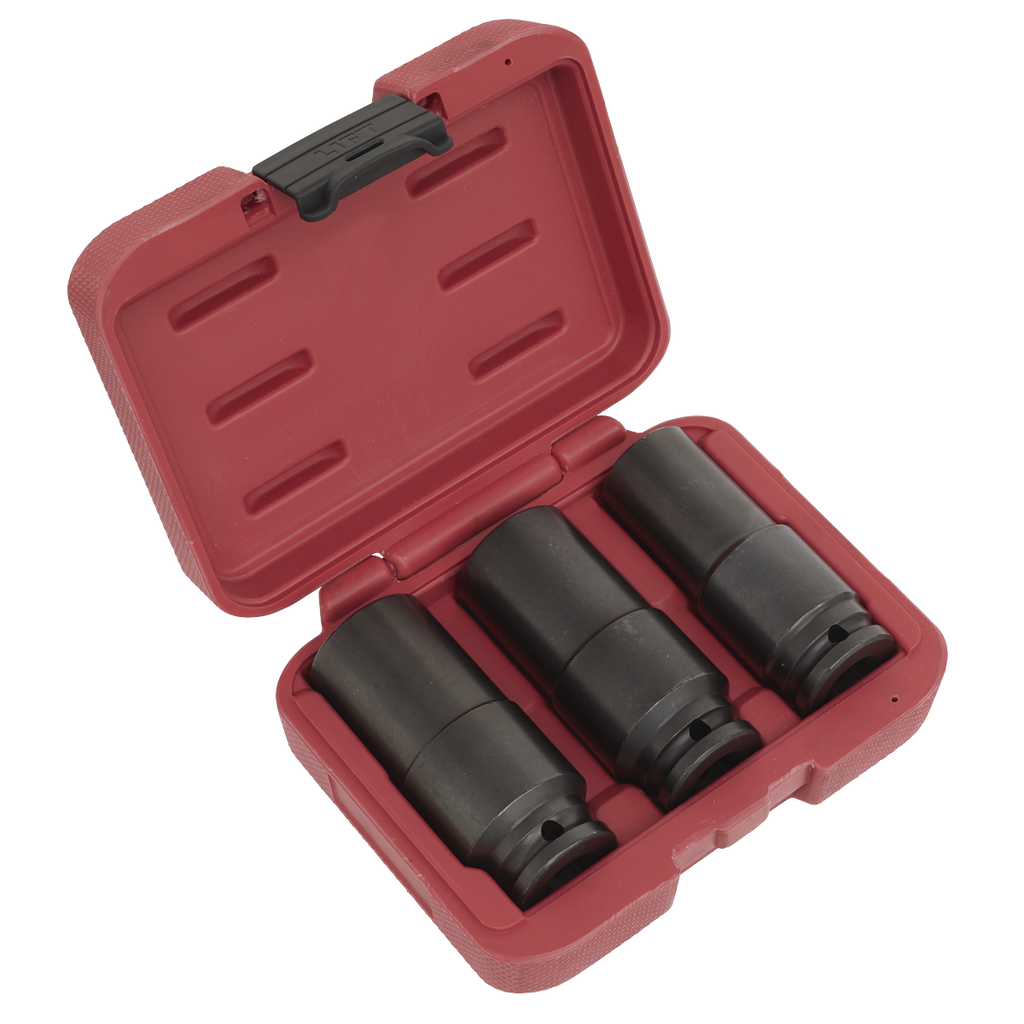 Deep Weighted Impact Socket Set 1/2"Sq Drive 3pc SX319