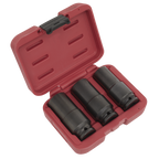 Deep Weighted Impact Socket Set 1/2"Sq Drive 3pc SX319