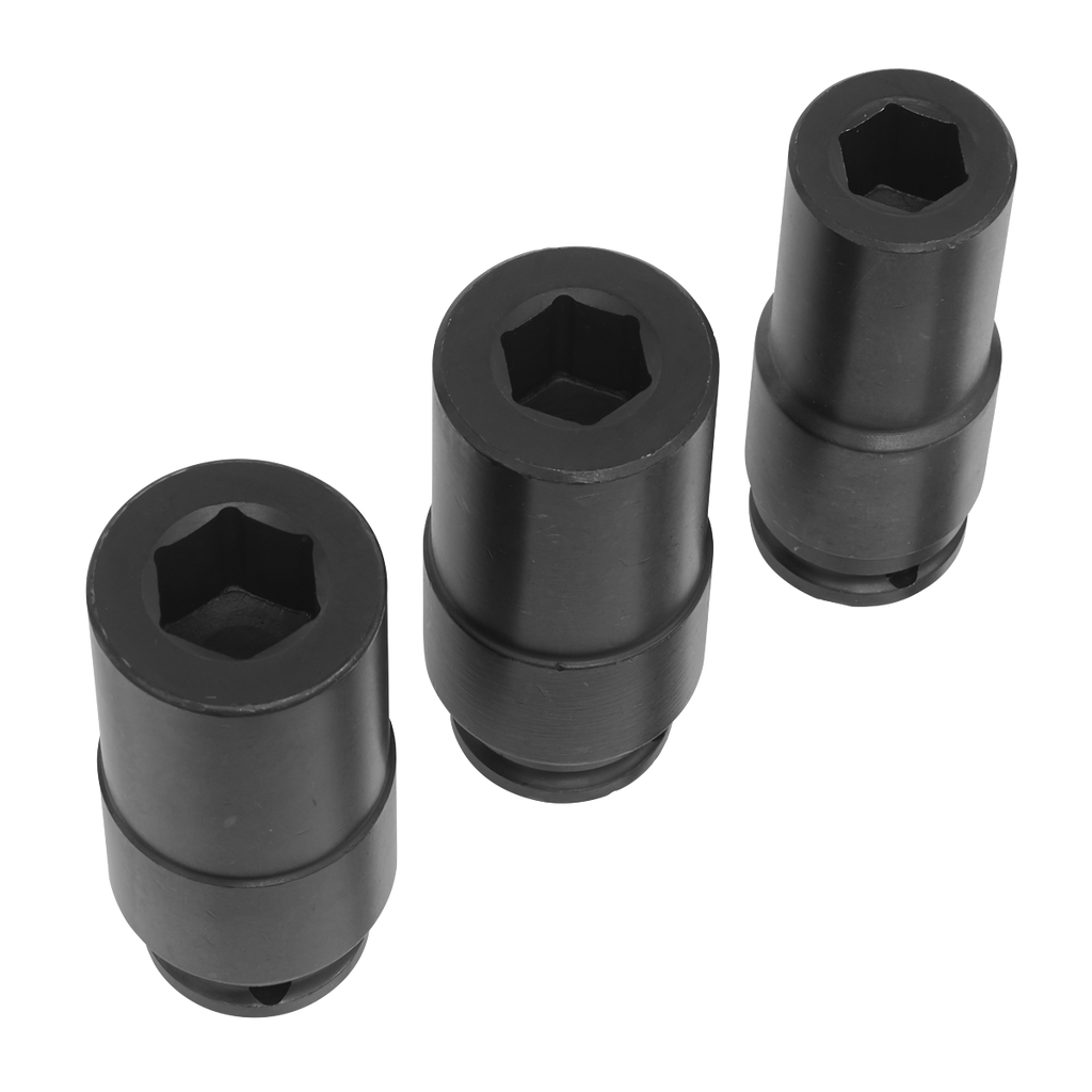 Deep Weighted Impact Socket Set 1/2"Sq Drive 3pc SX319
