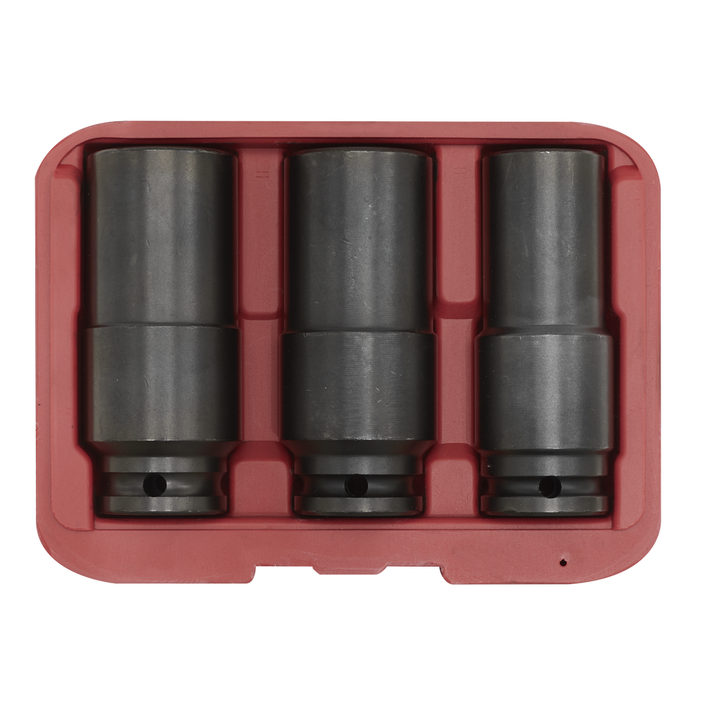 Deep Weighted Impact Socket Set 1/2"Sq Drive 3pc SX319