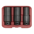 Deep Weighted Impact Socket Set 1/2"Sq Drive 3pc SX319
