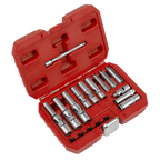 Glow Plug Socket Set 1/4"Sq & 3/8"Sq Drive 18pc SX4031