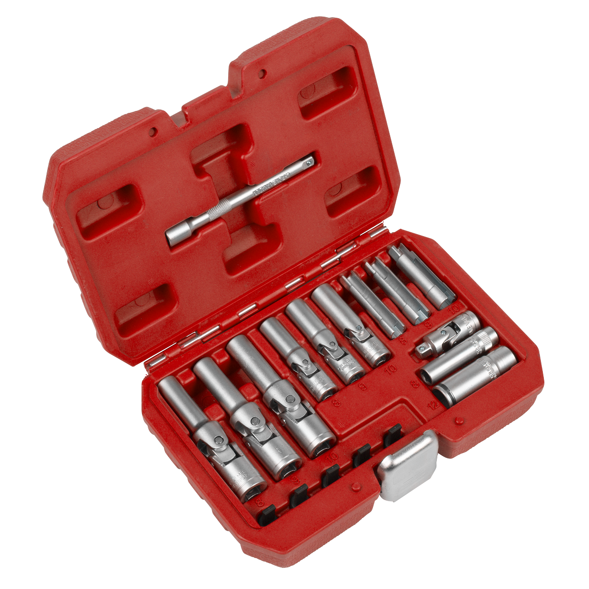 Glow Plug Socket Set 1/4"Sq & 3/8"Sq Drive 18pc SX4031