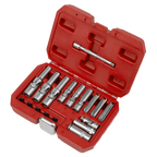 Glow Plug Socket Set 1/4"Sq & 3/8"Sq Drive 18pc SX4031