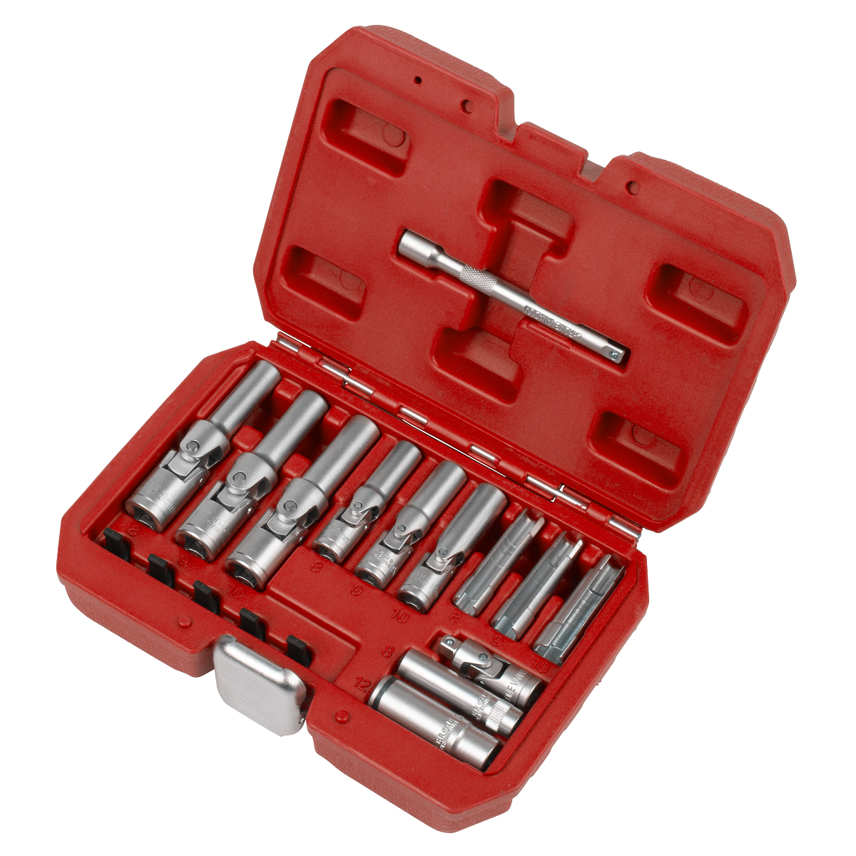 Glow Plug Socket Set 1/4"Sq & 3/8"Sq Drive 18pc SX4031