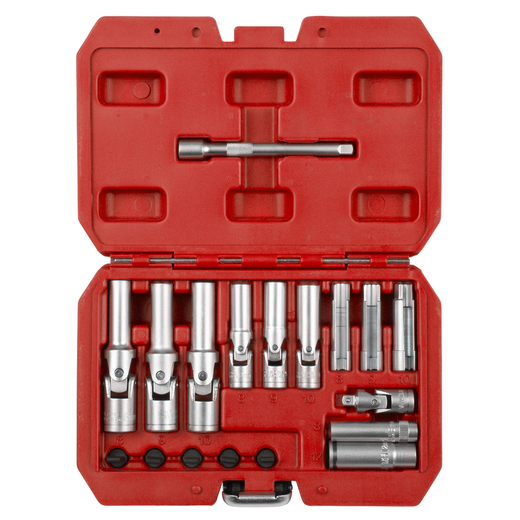 Glow Plug Socket Set 1/4"Sq & 3/8"Sq Drive 18pc SX4031