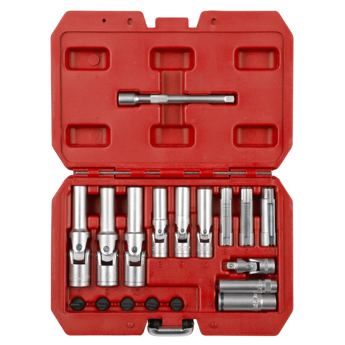 Glow Plug Socket Set 1/4"Sq & 3/8"Sq Drive 18pc SX4031