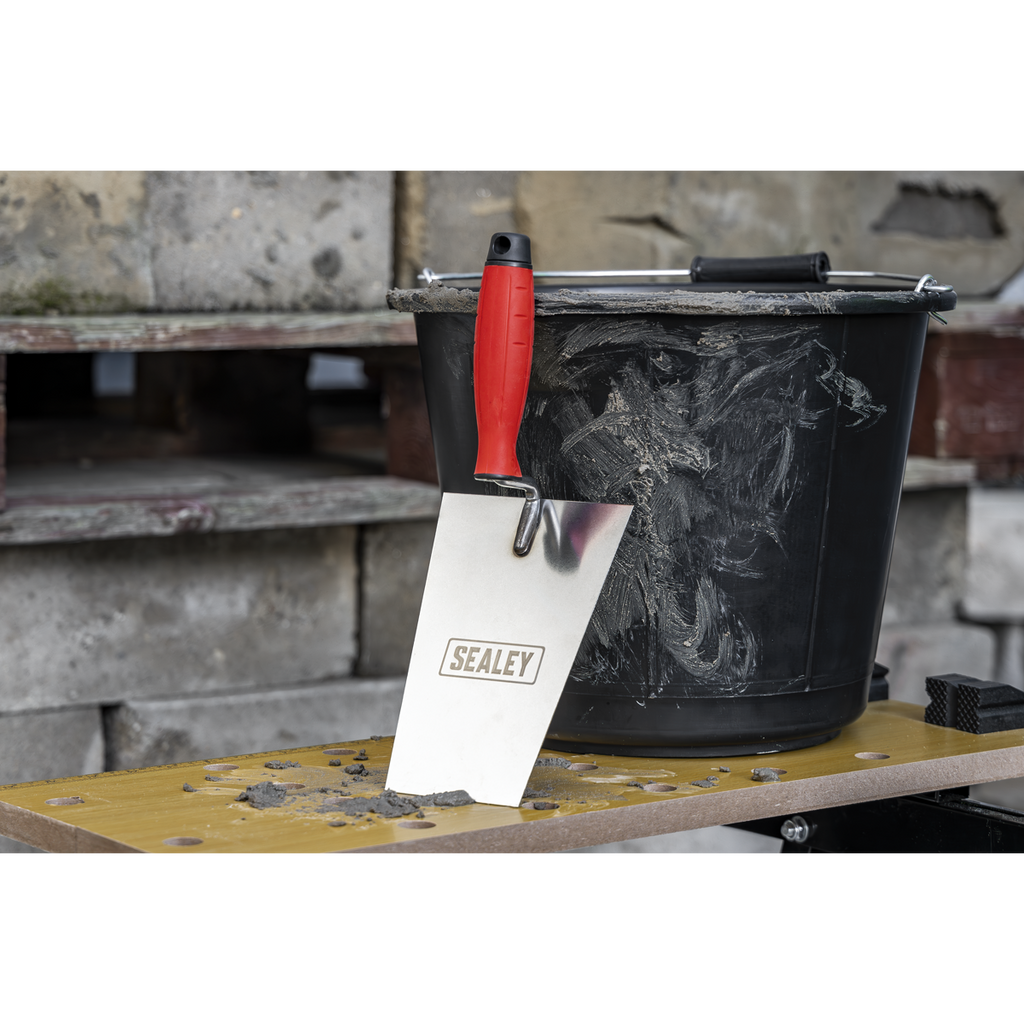 Stainless Steel Bucket Trowel with Rubber Handle 180mm T1204