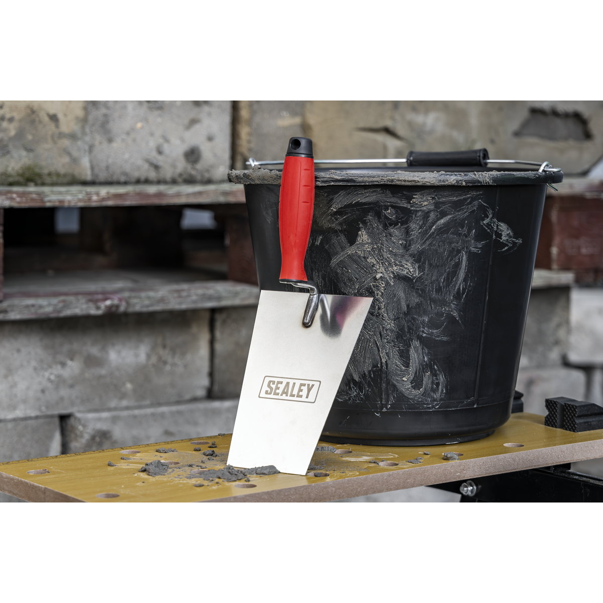 Stainless Steel Bucket Trowel with Rubber Handle 180mm T1204