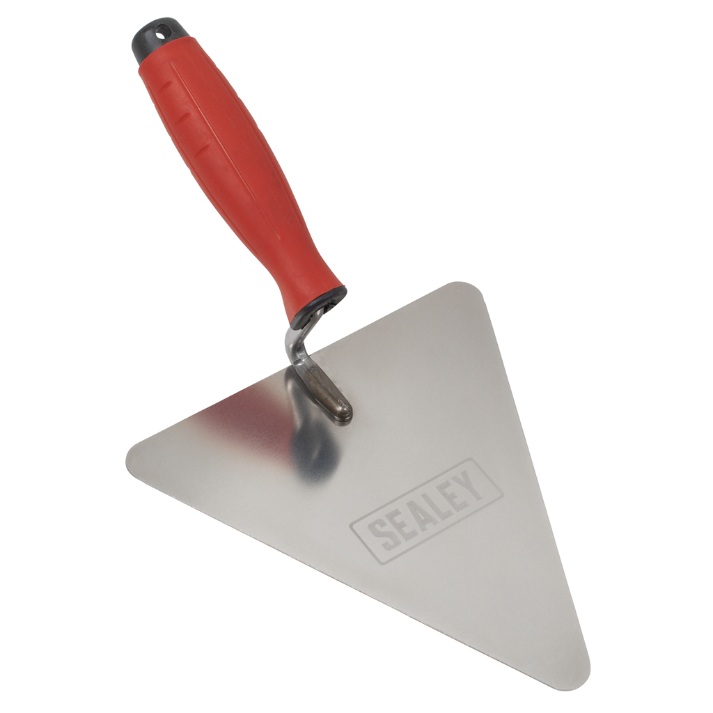 Stainless Steel Triangular Brick Trowel with Rubber Handle 180mm T1205