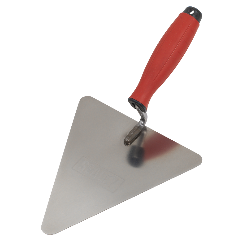 Stainless Steel Triangular Brick Trowel with Rubber Handle 180mm T1205