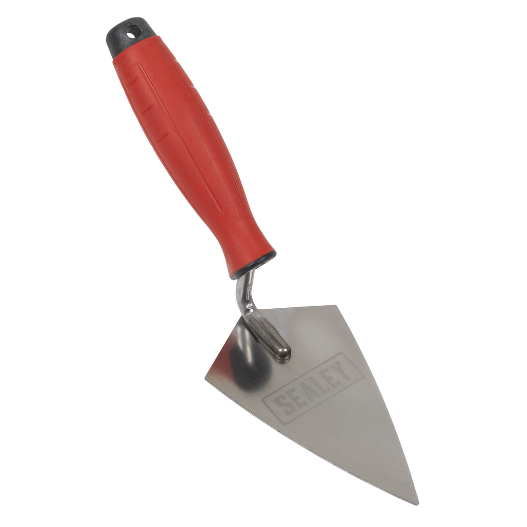 Stainless Steel Sharp Pointing Trowel with Rubber Handle 140mm T1222
