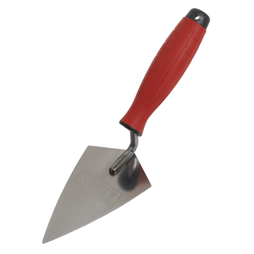 Stainless Steel Sharp Pointing Trowel with Rubber Handle 140mm T1222