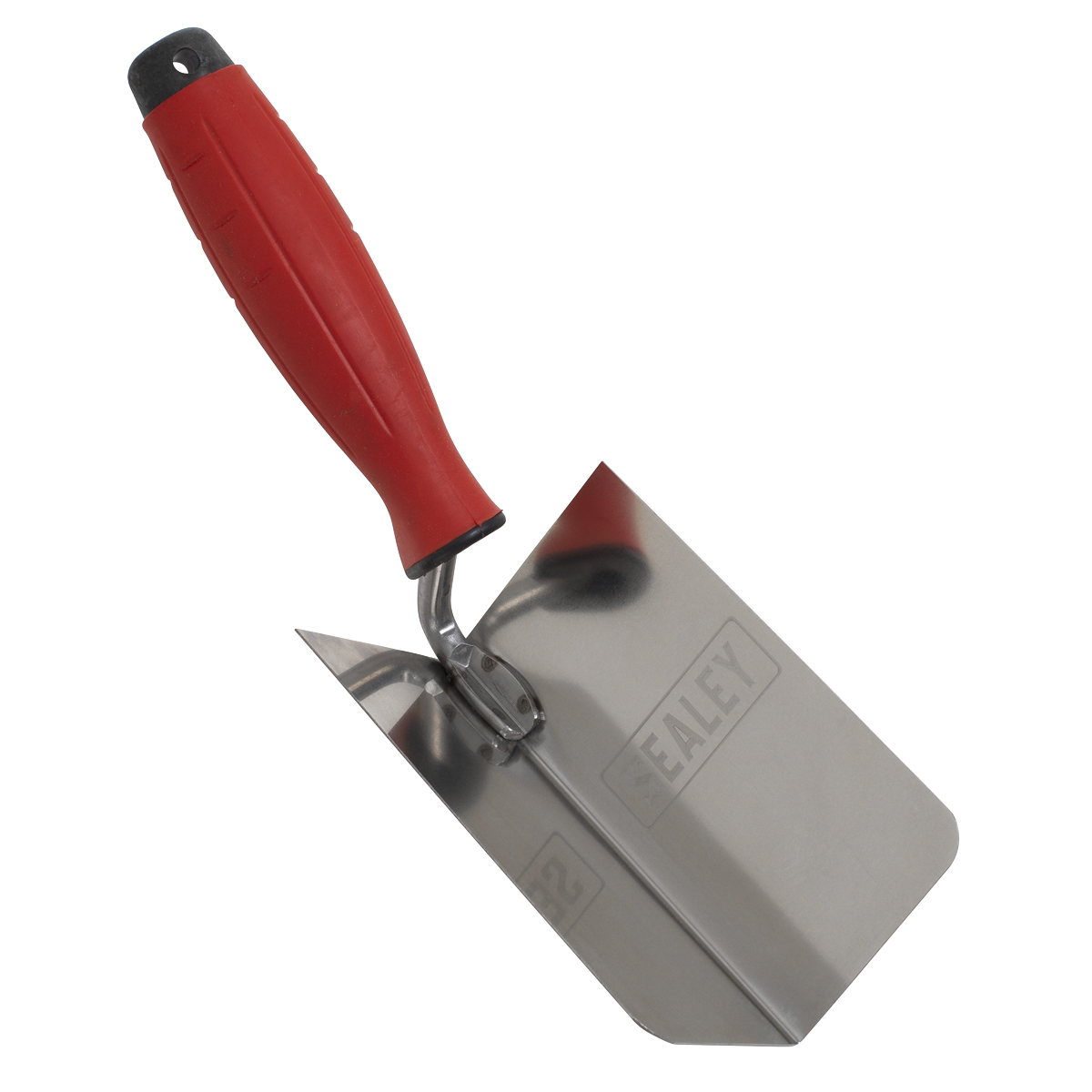 Stainless Steel Internal Corner Trowel with Rubber Handle 120 x 60mm T1802