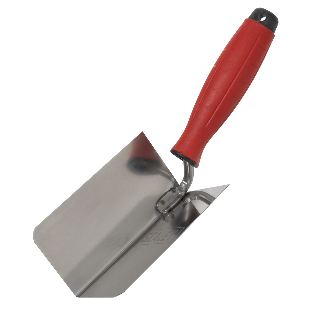 Stainless Steel Internal Corner Trowel with Rubber Handle 120 x 60mm T1802