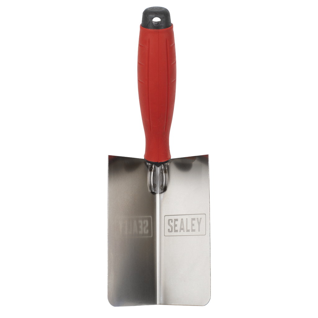 Stainless Steel Internal Corner Trowel with Rubber Handle 120 x 60mm T1802