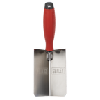 Stainless Steel Internal Corner Trowel with Rubber Handle 120 x 60mm T1802