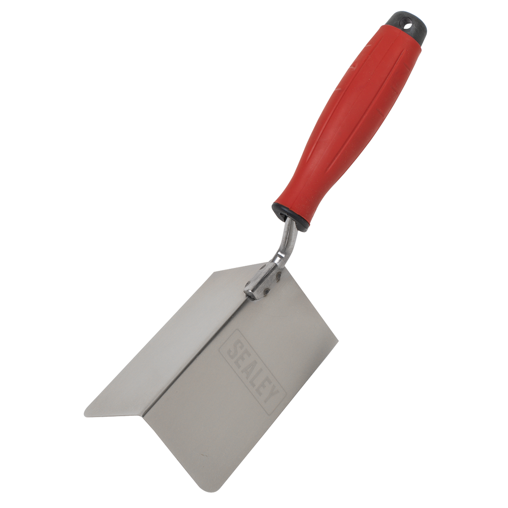 Stainless Steel External Corner Trowel with Rubber Handle 120 x 60mm T1803