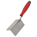 Stainless Steel External Corner Trowel with Rubber Handle 120 x 60mm T1803