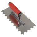 Stainless Steel Semicircle Tooth Trowel with Rubber Handle & Aluminium Foot 270mm T6701