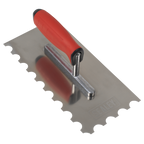 Stainless Steel Semicircle Tooth Trowel with Rubber Handle & Aluminium Foot 270mm T6701