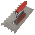 Stainless Steel Semicircle Tooth Trowel with Rubber Handle & Aluminium Foot 270mm T6701