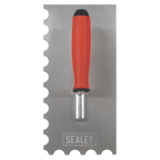 Stainless Steel Semicircle Tooth Trowel with Rubber Handle & Aluminium Foot 270mm T6701