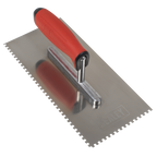 Stainless Steel 4mm Notched Trowel with Rubber Handle 270mm T7804