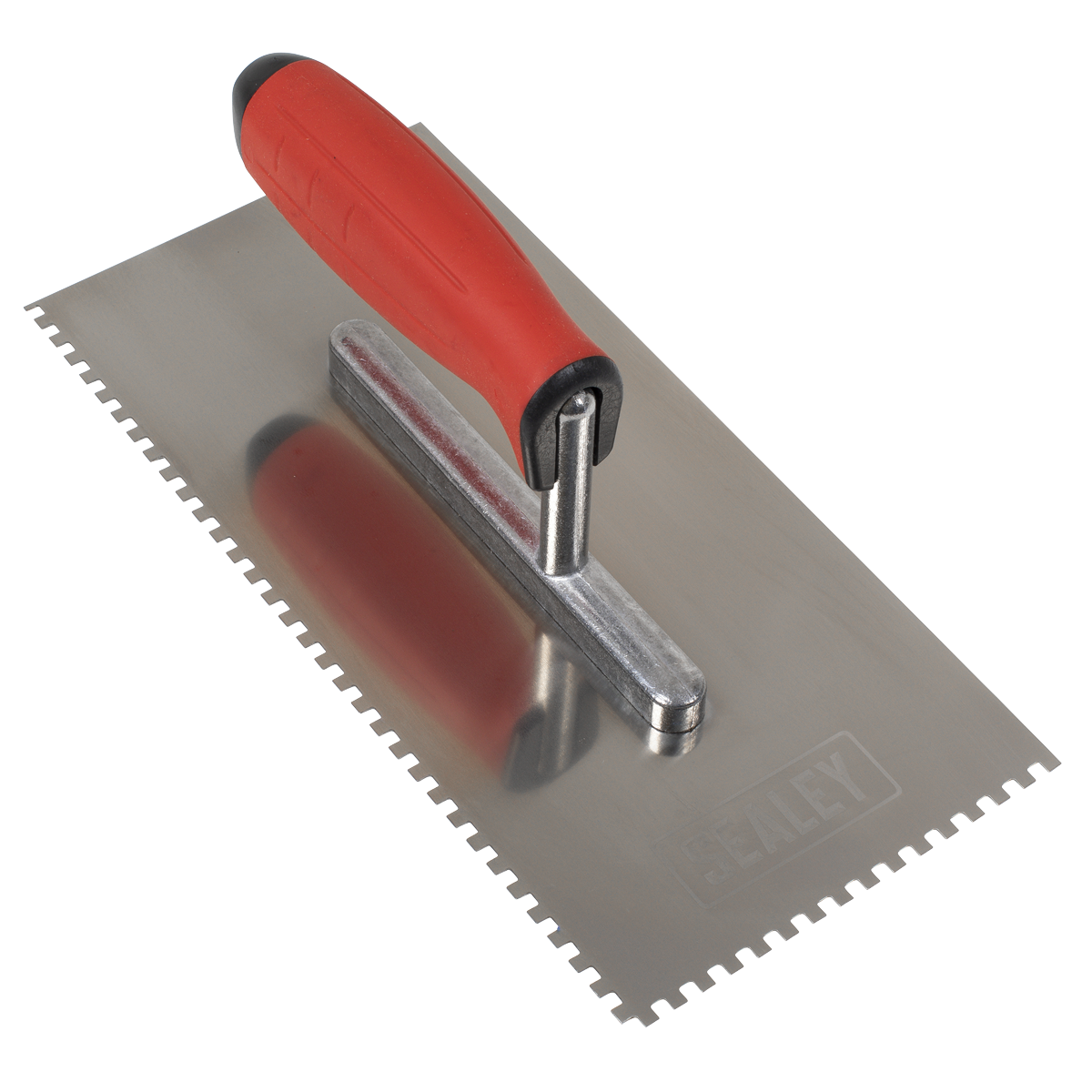 Stainless Steel 4mm Notched Trowel with Rubber Handle 270mm T7804
