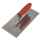 Stainless Steel 4mm Notched Trowel with Rubber Handle 270mm T7804
