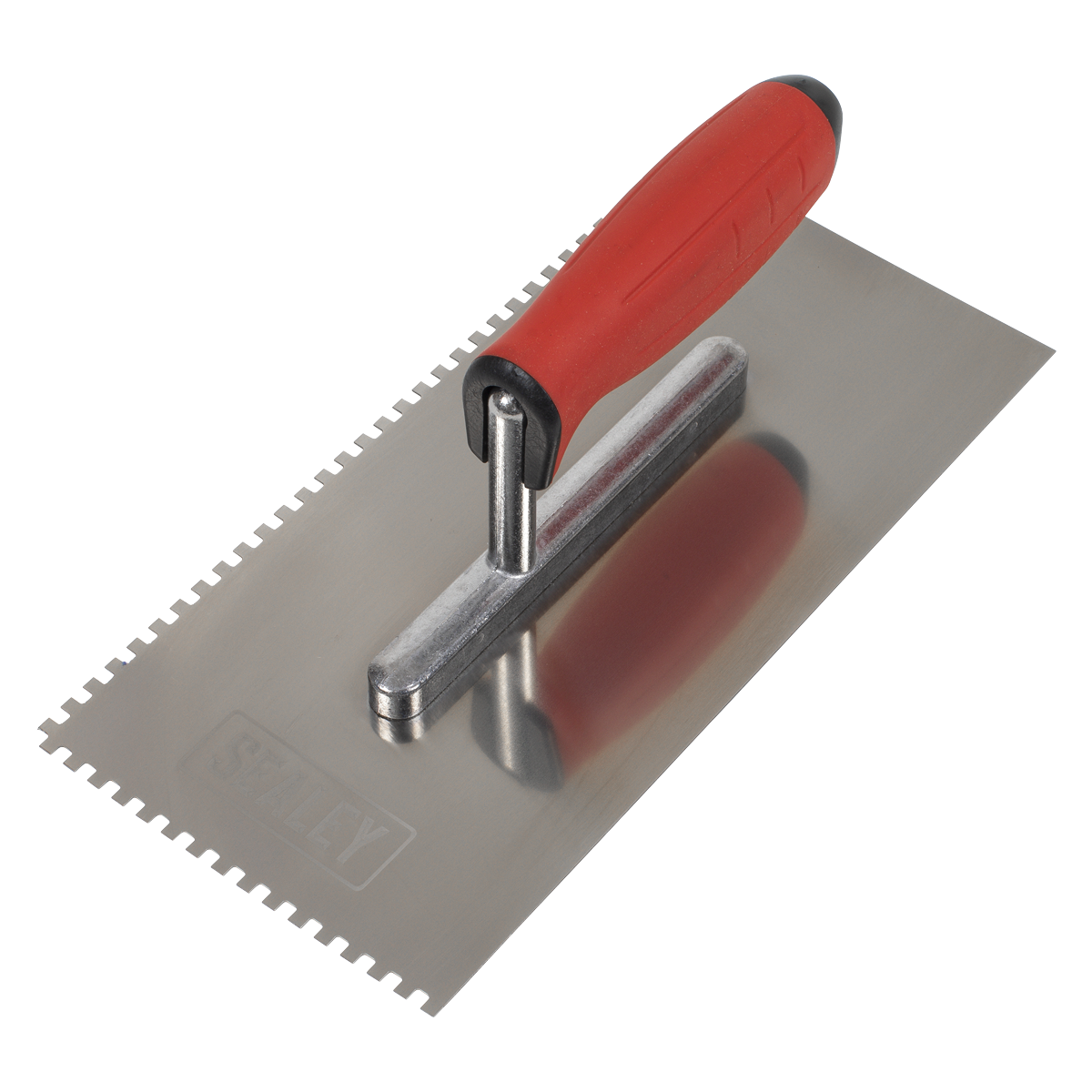 Stainless Steel 4mm Notched Trowel with Rubber Handle 270mm T7804
