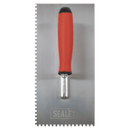 Stainless Steel 4mm Notched Trowel with Rubber Handle 270mm T7804