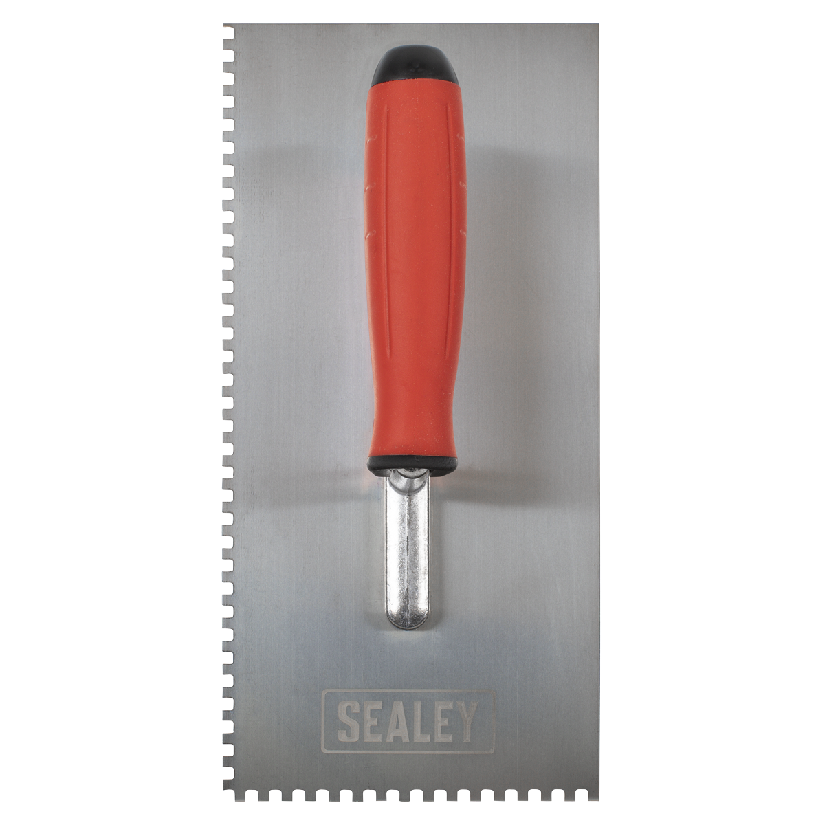 Stainless Steel 4mm Notched Trowel with Rubber Handle 270mm T7804