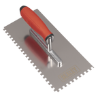 Stainless Steel 6mm Notched Trowel with Rubber Handle 270mm T7806
