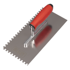 Stainless Steel 6mm Notched Trowel with Rubber Handle 270mm T7806