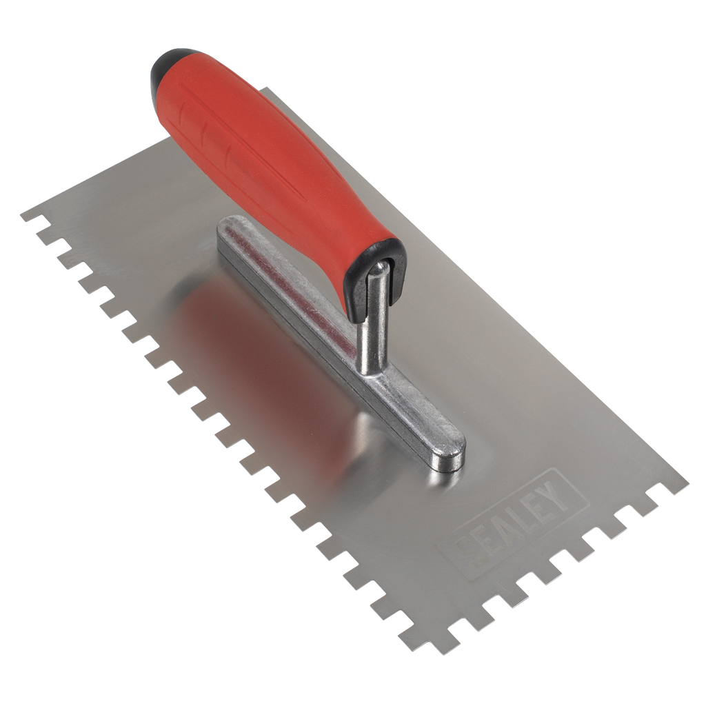 Stainless Steel 8mm Notched Trowel with Rubber Handle 270mm T7808