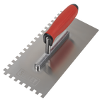 Stainless Steel 8mm Notched Trowel with Rubber Handle 270mm T7808