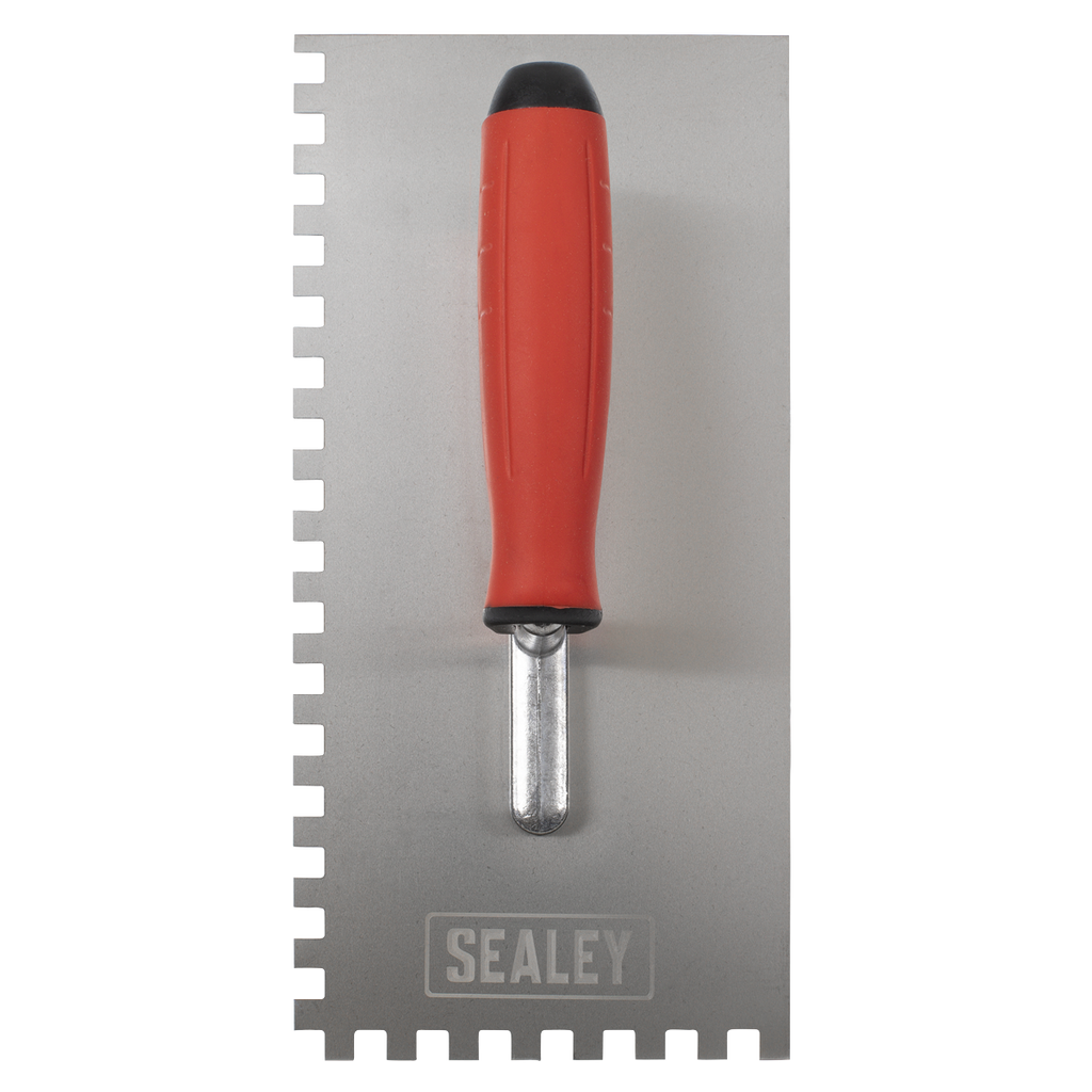 Stainless Steel 8mm Notched Trowel with Rubber Handle 270mm T7808