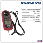 Digital Anemometer with Beaufort Scale TA070