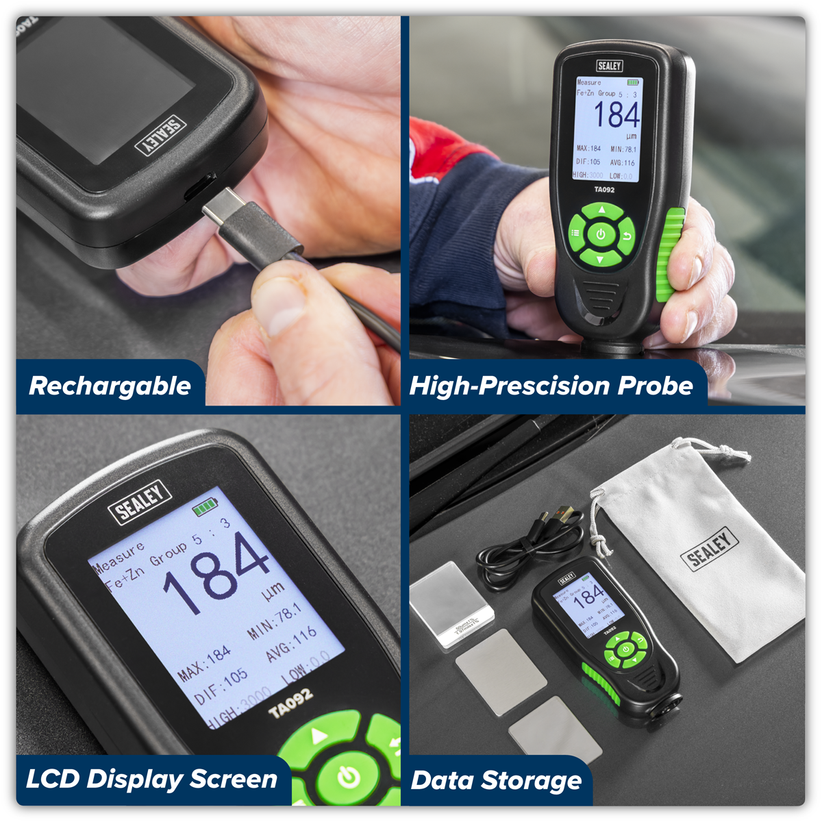 Rechargeable Paint Thickness Gauge TA092