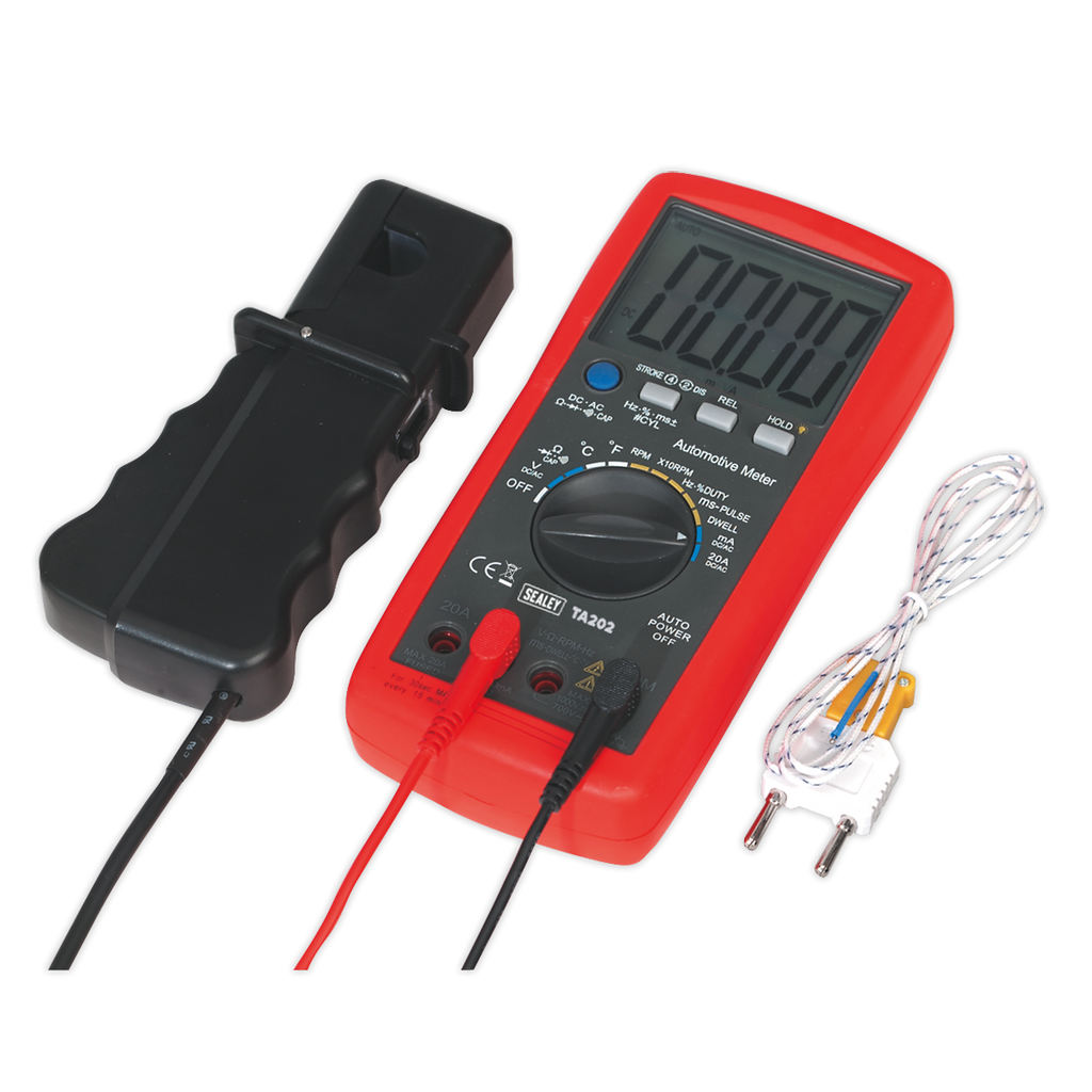 14-Function Digital Automotive Multimeter with Inductive Coupler TA202