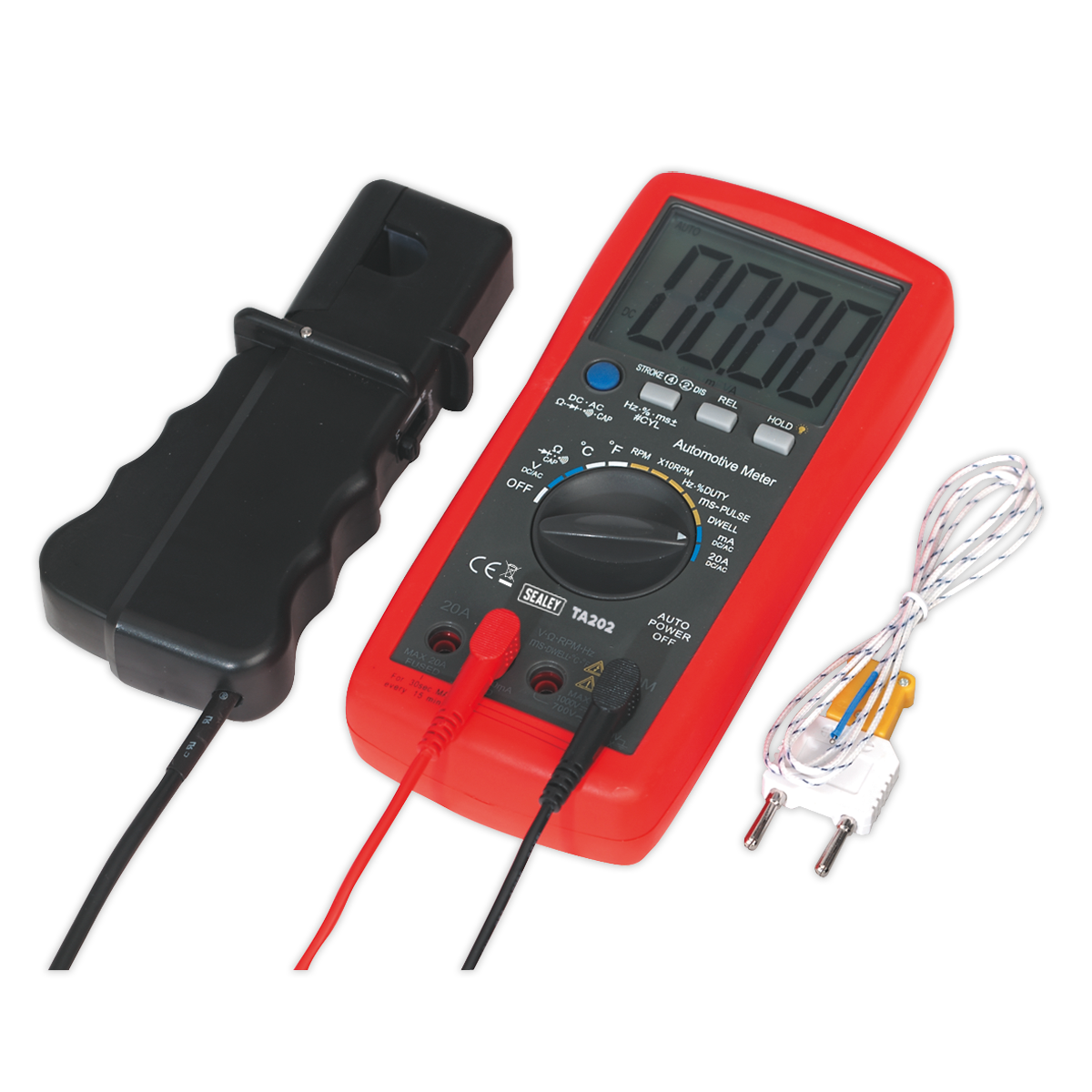 14-Function Digital Automotive Multimeter with Inductive Coupler TA202