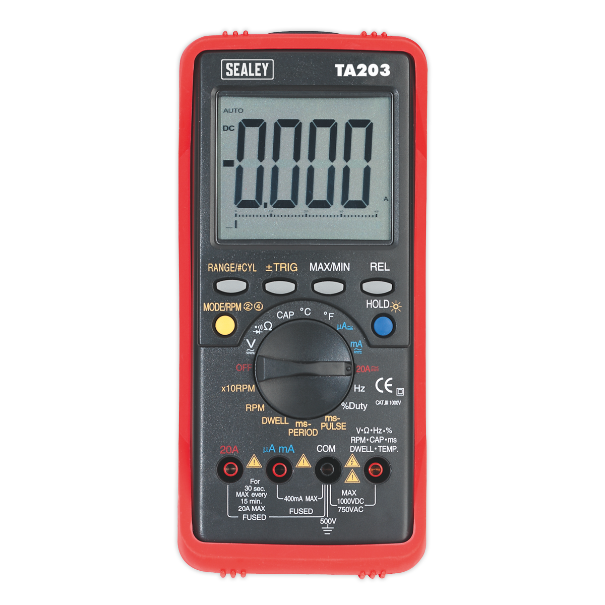 15-Function Digital Automotive Multimeter with Bar Graph/PC Link TA203