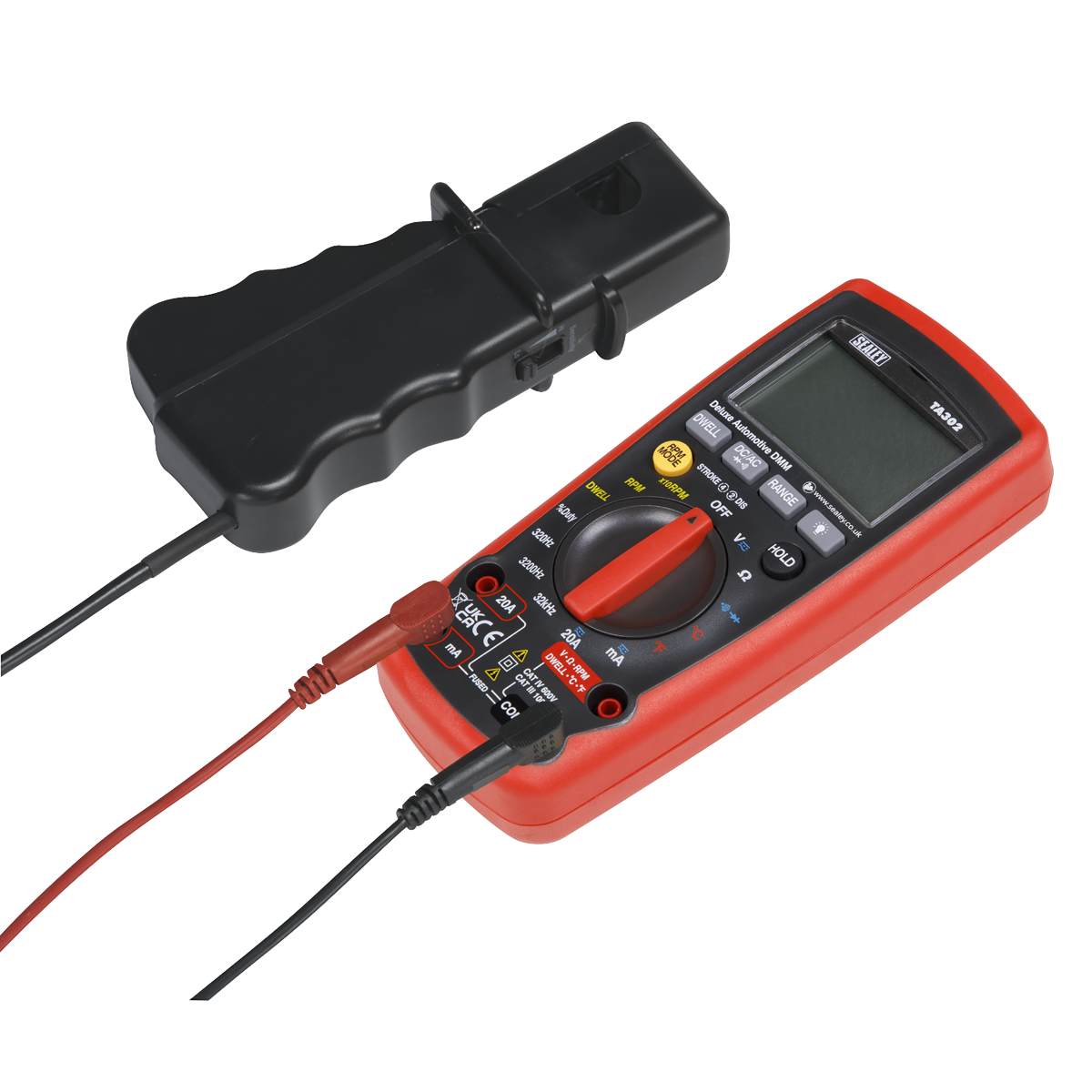 12-Function Digital Automotive Multimeter with Inductive Coupler TA302