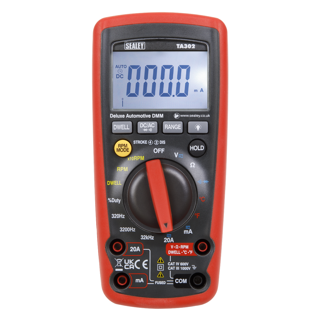 12-Function Digital Automotive Multimeter with Inductive Coupler TA302
