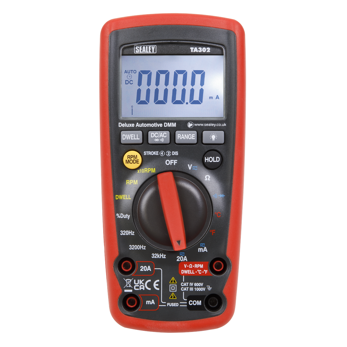 12-Function Digital Automotive Multimeter with Inductive Coupler TA302