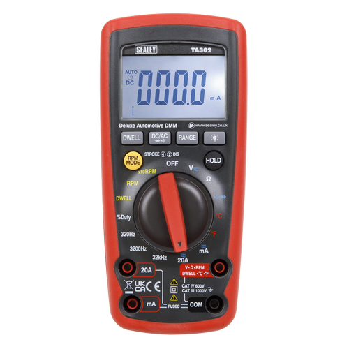 12-Function Digital Automotive Multimeter with Inductive Coupler TA302