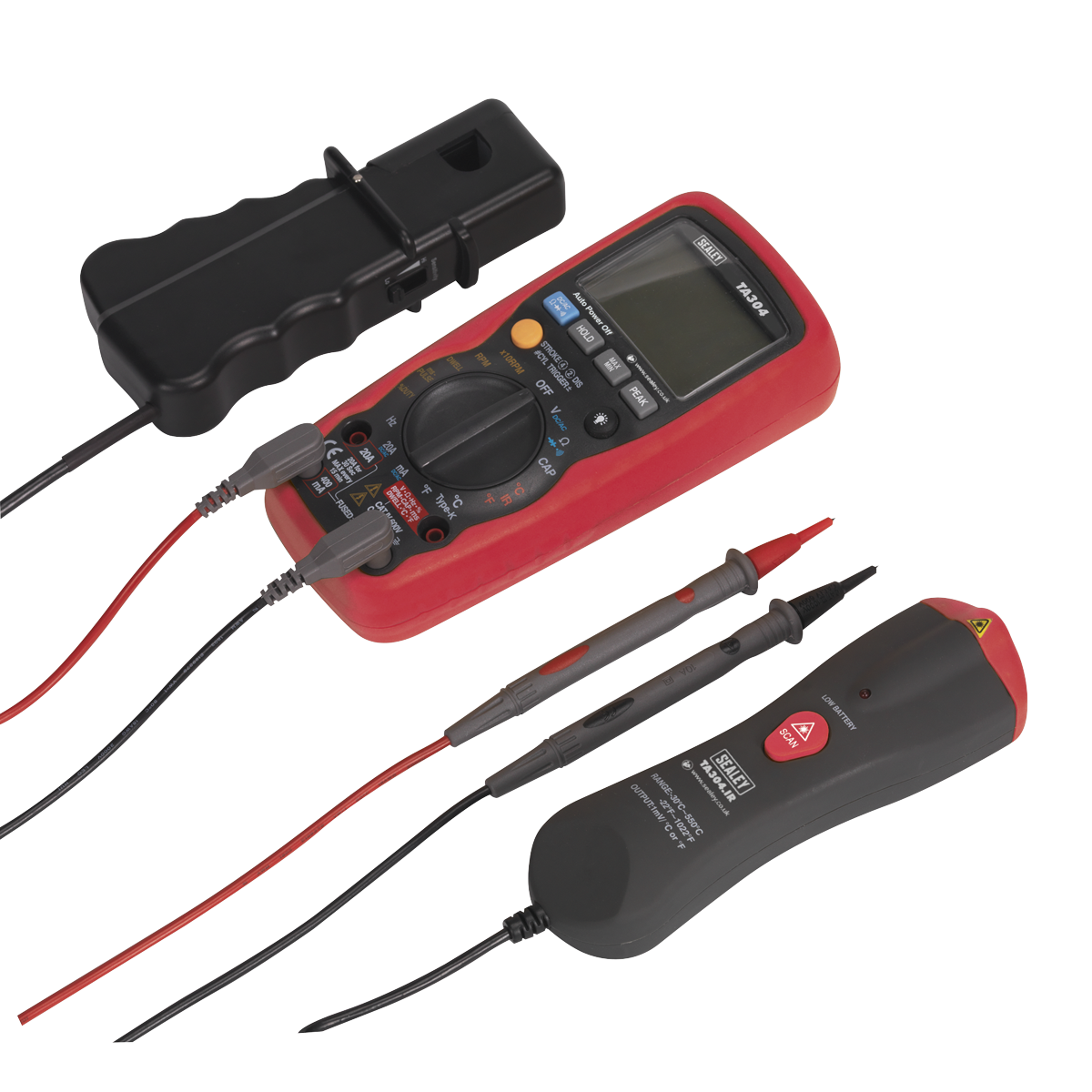 15-Function Digital Automotive Multimeter with Inductive Coupler/Infrared Temperature Probe TA304