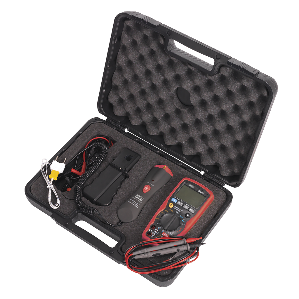 15-Function Digital Automotive Multimeter with Inductive Coupler/Infrared Temperature Probe TA304